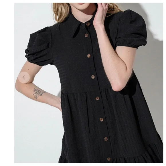 37 Chic Basic Collared Button Down Dress - Picture 5 of 5